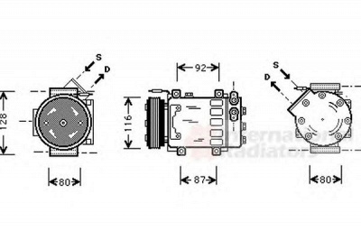 VAN WEZEL 4300k079 -  Компрессор, кондиционер